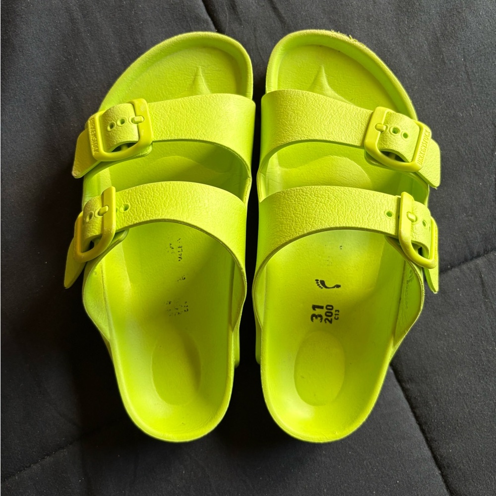 Kids Neon Green Sandals